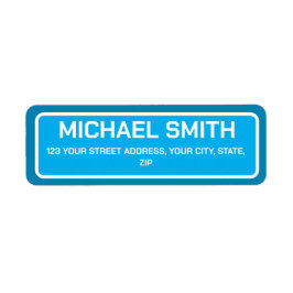 Etikett för redigerbar modern Himlar Blue-returadr Returadress Etikett