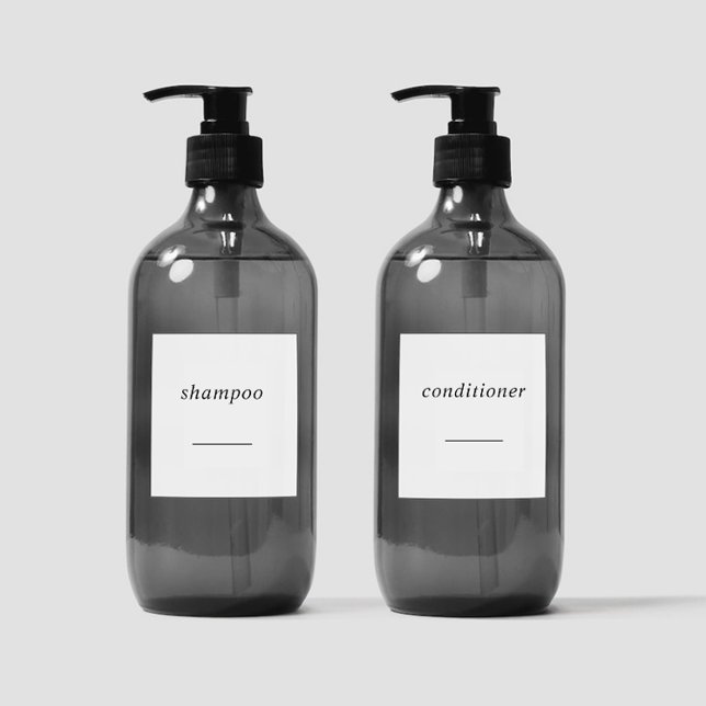 Etikett för redigerbar Shampoo-villkorsmatris (Skapare uppladdad)