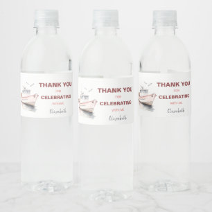 Etikett för redigerbar Vattenflaska för båtar - fl