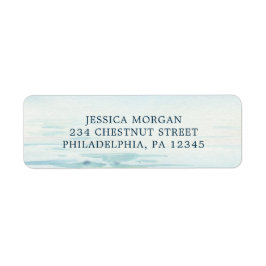 Etikett för returadress för strandbröllop