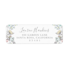 Etikett för returadress för vårblommigt |
