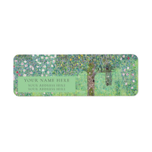 ETIKETT FÖR RETURADRESS: GUSTAV KLIMT : ROSEBUSHES RETURADRESS ETIKETT