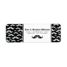 ETIKETT FÖR RETURADRESS | Modern Script Mustache B