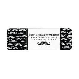 ETIKETT FÖR RETURADRESS | Modern Script Mustache B