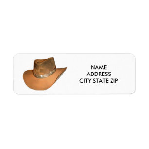 ETIKETT FÖR RETURNERINGSADRESS FÖR COWBOY/COWGIRL RETURADRESS ETIKETT
