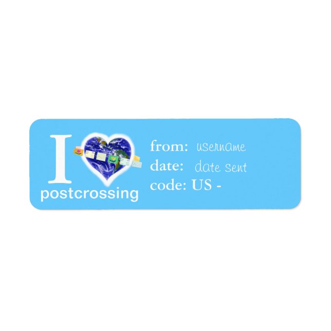 Etikett för roligt namn efter passage returadress etikett (Framsidan)
