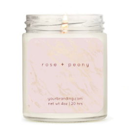 Etikett för  Rosa Elegant Candle Cosmetic Sticker