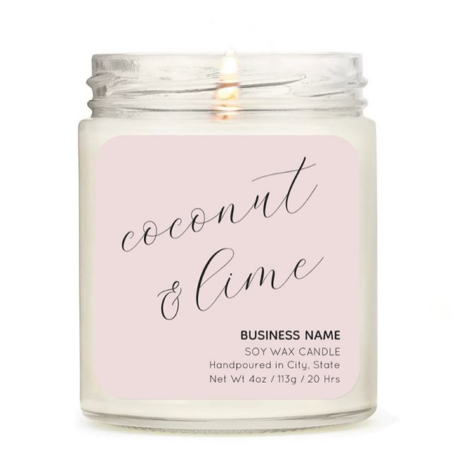 Etikett för  Rosa Elegant Candle Cosmetic Sticker (Skapare uppladdad)