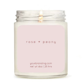 Etikett för  Rosa Elegant Candle Cosmetic Sticker