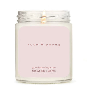 Etikett för Rosa Elegant Candle Cosmetic Sticker