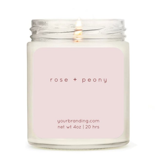 Etikett för  Rosa Elegant Candle Cosmetic Sticker (Skapare uppladdad)