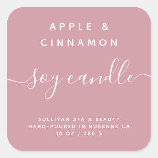 Etikett för  Rosa Soy Candle