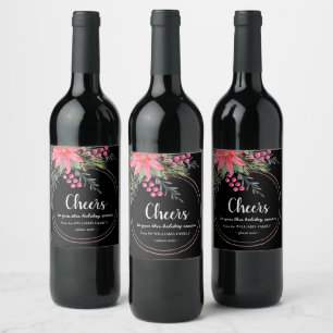 Etikett för Rosa Vin vid juljubilen Rustic Blommi