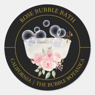 Etikett för Rosbubbelbad