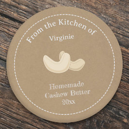 Etikett för Rustic Cashew Butter-märkning