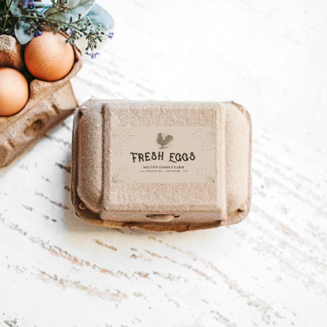 Etikett för rustik dekorativ skriptkartong fraktsedel (Skapare uppladdad)