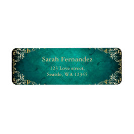 Etikett för rustik Grönt ram Returadress Etikett