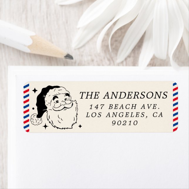 Etikett för ruttförsegling i norra Jultomten Returadress Etikett (Insitu)