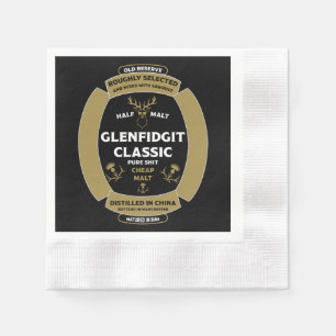 Etikett för Scotch Whiskey Pappersservett