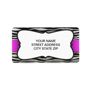 Etikett för sebrarandreturadress adressetikett