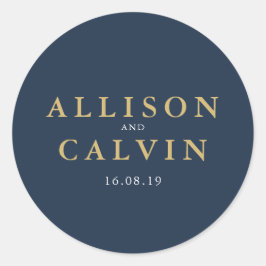 Etikett för sjöflottan och guld bröllop