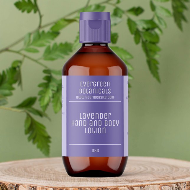 Etikett för skönhetsprodukter - lila fraktsedel (Skapare uppladdad)