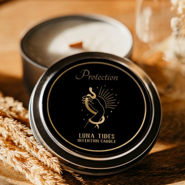 Etikett för skyddskläder för svart och Guld (Skapare uppladdad)