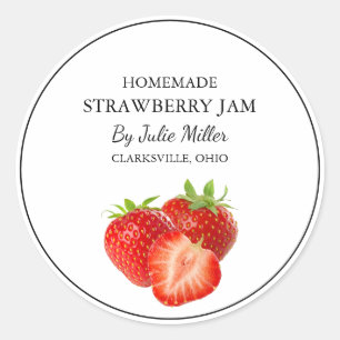 Etikett för Small Business Homemade Strawberry Syl