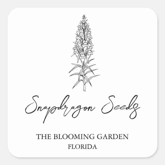 Etikett för Snapdraon Seeds (Framsida)