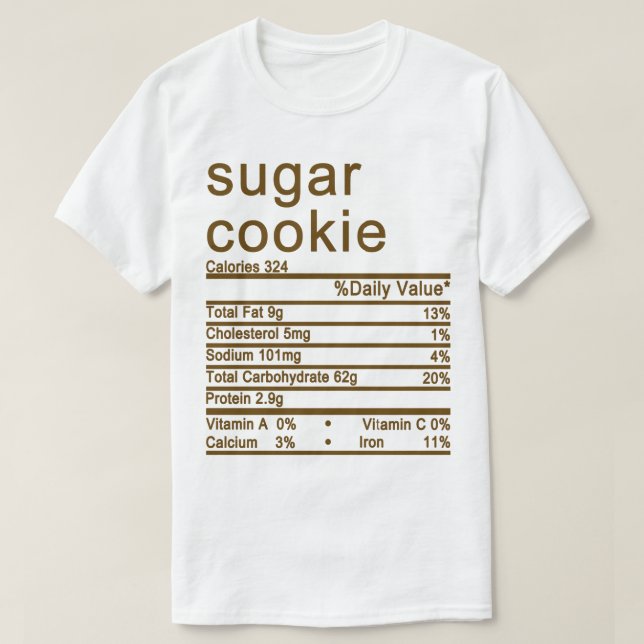 etikett för sockerkaka Näringsfynd T Shirt (Design framsida)