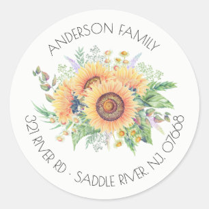 Etikett för solros Garden-adress