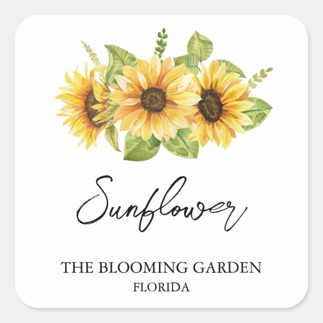 Etikett för solrosfrön (Framsida)