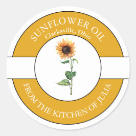Etikett för solrosolja