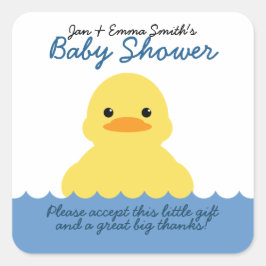 Etikett för söt gummiducky BABY SHOWER-parti
