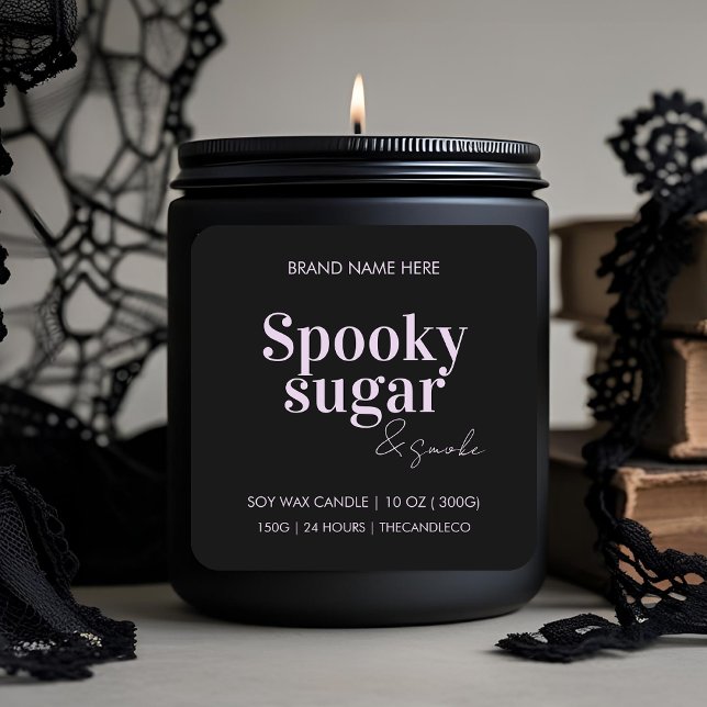 Etikett för Spooky Halloween Candle | Anpassningsb (Skapare uppladdad)