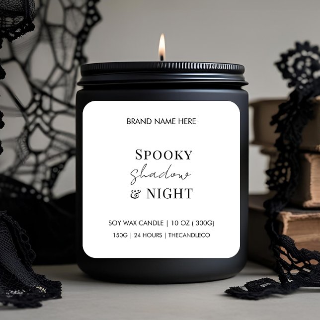 Etikett för Spooky Shadows & Night Candle | Anpass (Skapare uppladdad)