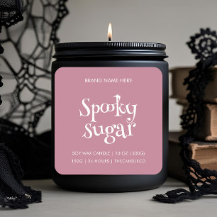 Etikett för Spooky Sugar Candle Anpassningsbar R