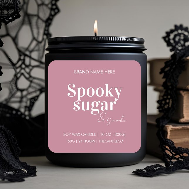 Etikett för Spooky Sugar & Smoke Candle | Anpassni (Skapare uppladdad)