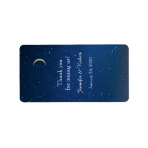 Etikett för Starry Night Bröllop Lip Balm Adressetikett