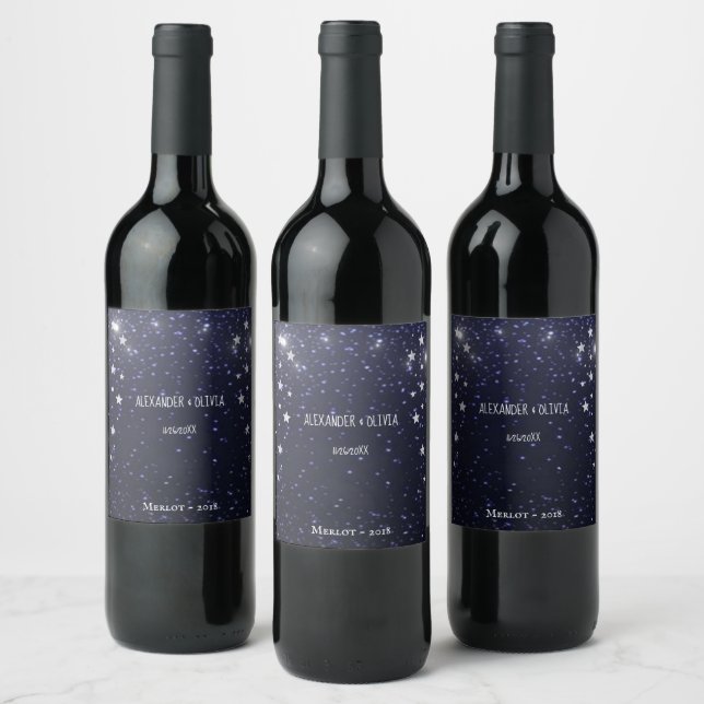 Etikett för Starry Night Bröllop Vin (Flaskor)
