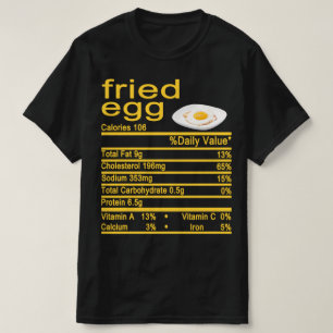 Etikett för stekt ägg Nutrition Facts T Shirt