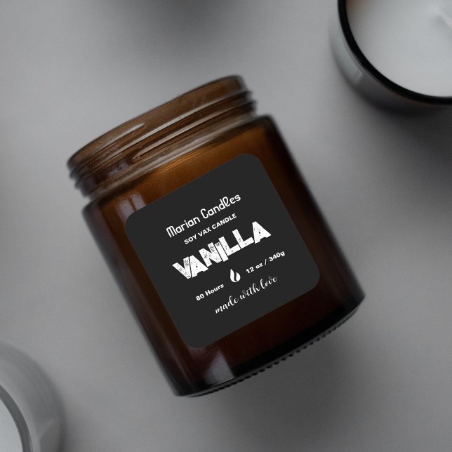 Etikett för svart och vitt ljus för Personlig (Skapare uppladdad)