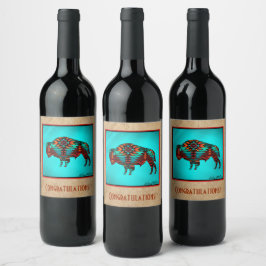 Etikett för sydvästra Buffalo Vin
