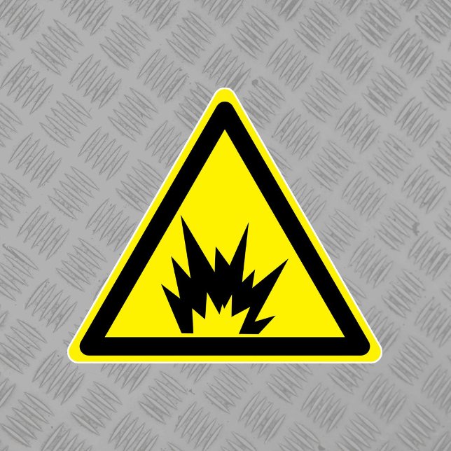 Etikett för  symbol för explosion (Skapare uppladdad)