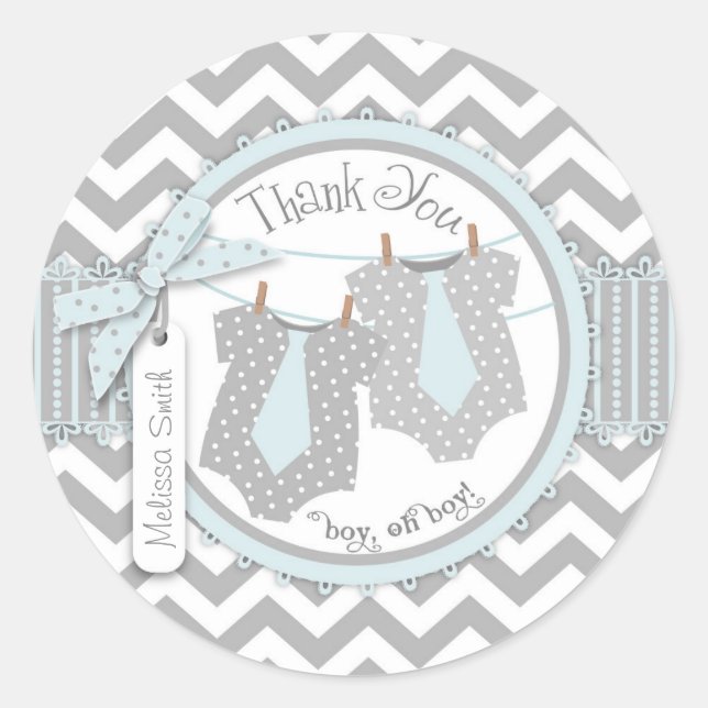 Etikett för Tack av dubbla fack Tie Chevron (Framsida)