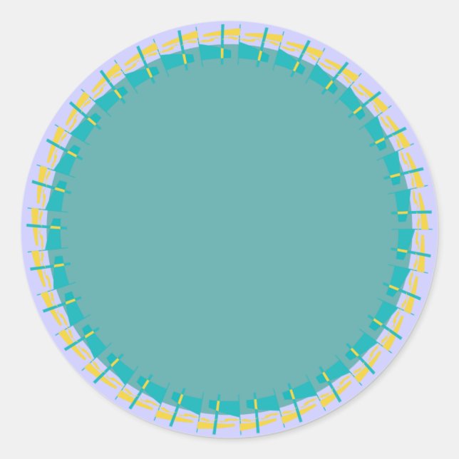 Etikett för tom Gräns-mall för Nautical Blue & Gul (Framsida)