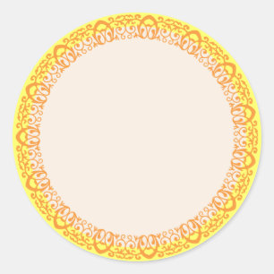 Etikett för tom mall för Ornate Vine Gräns