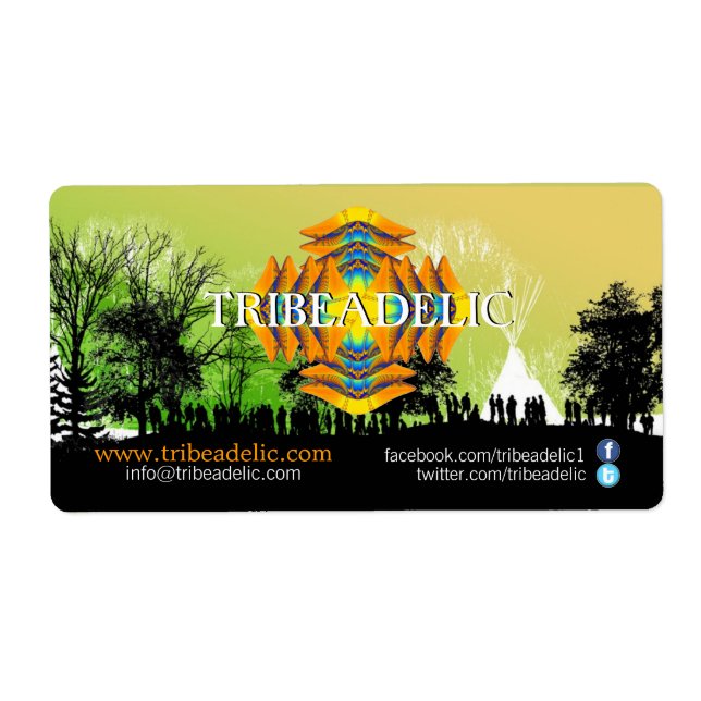 Etikett för tribeadeliska poster fraktsedel (Framsidan)