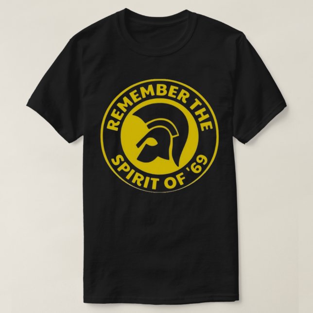 etikett för trojan-minnespost t shirt (Design framsida)