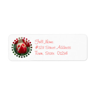 Etikett för tulpandesignbrevskickande returadress etikett